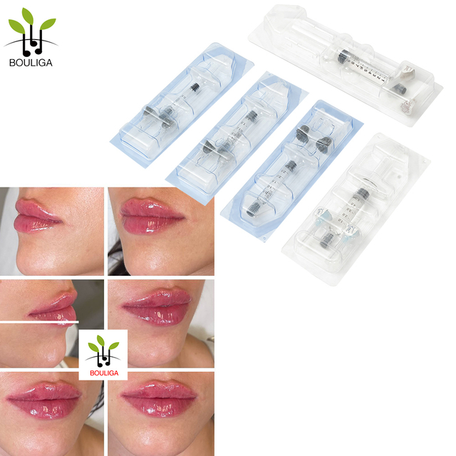 Bouliga Cross Linked Hyaluronic Acid Filler 1ml 2ml 5ml Chất làm đầy da cho đôi môi đẹp 
